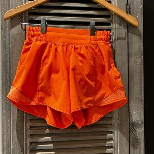 Lululemon Athletica Orange Athletic Shorts High-Waisted Flowy Design